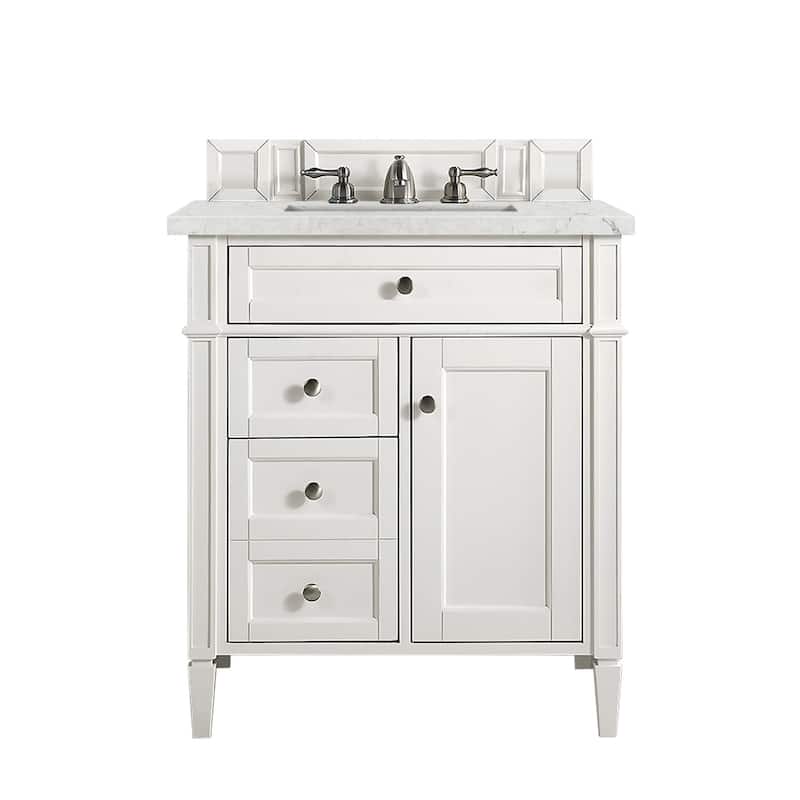 James Martin Vanities 655-V30-3EJP Brittany 30" Free Standing Single - Bright White - Painted