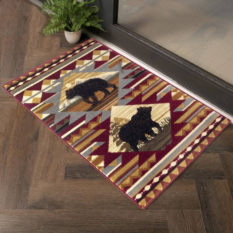 Nature's Nest GC_CBL3001 Multi Lodge Area Rug