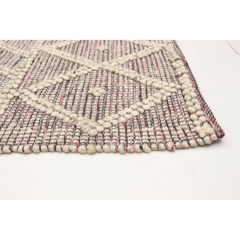 ECARPETGALLERY Braid weave Sienna Khaki Wool Rug - 5'0 x 8'4