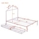 preview thumbnail 3 of 13, Metal Full Size Bed Frame w/House-Shaped Headboard & Drawers,Pink