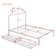 preview thumbnail 10 of 15, Pink Full Size Metal Platform Bed with two drawers,House-Shaped Headboard Design for Kids, Boys and Girls