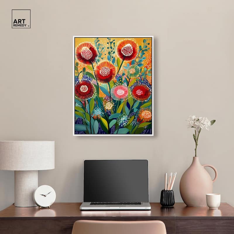 Vivid Flora I Canvas by Art Remedy