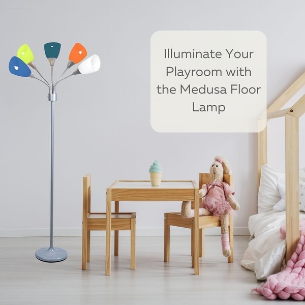 Floor lamp with multicolor shades top