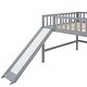 preview thumbnail 19 of 22, Full Low Loft Bed with Ladder & Slide, White
