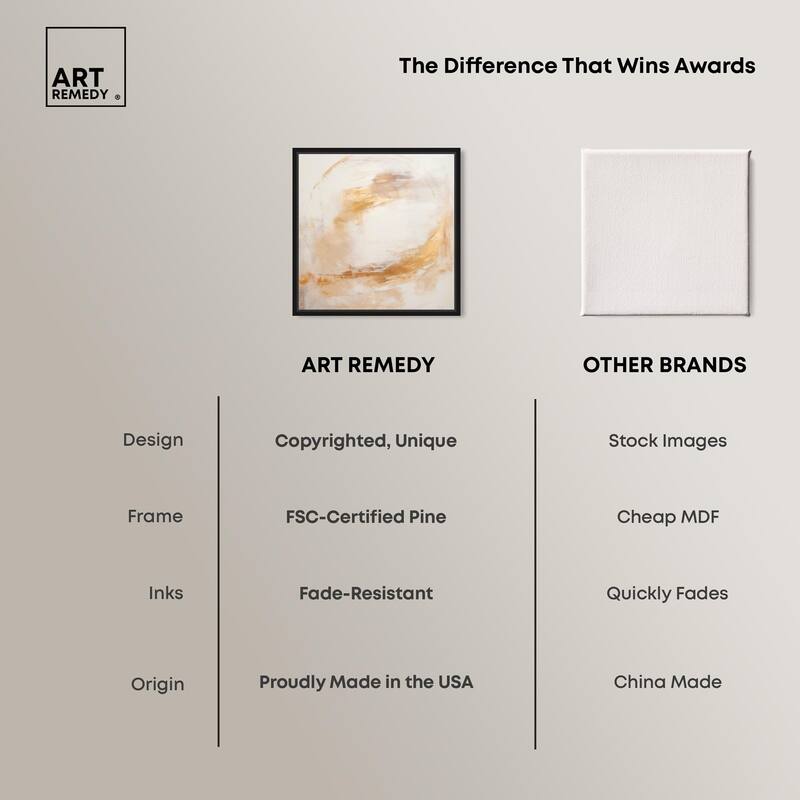 Golden Orb I Canvas by Art Remedy