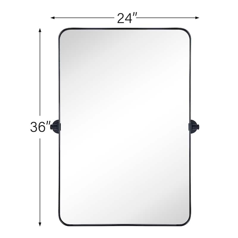 TEHOME Jonathan Rectangle Pivot Tilt Metal Wall Mirror