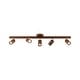 preview thumbnail 29 of 33, 4-Light Walnut Wood Grain Adjustable Linear Track Light 39.4in