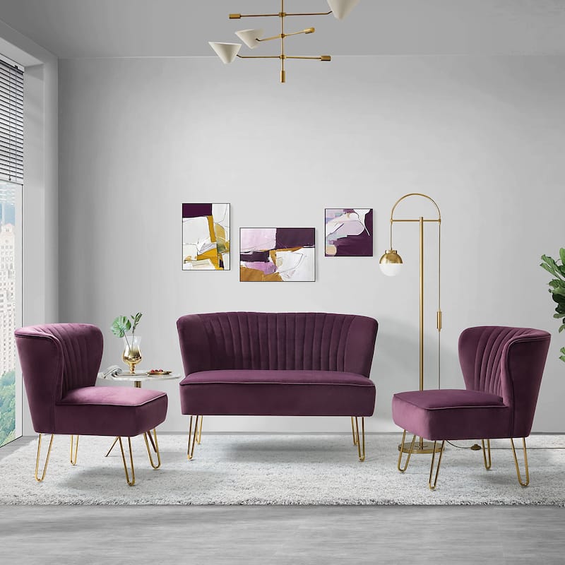 Barto 45" 3 Piece Living Room Set by HULALA HOME
