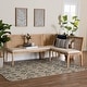 preview thumbnail 2 of 8, Kalimantan Bohemian Light Honey Rattan 2-Piece Banquette Set