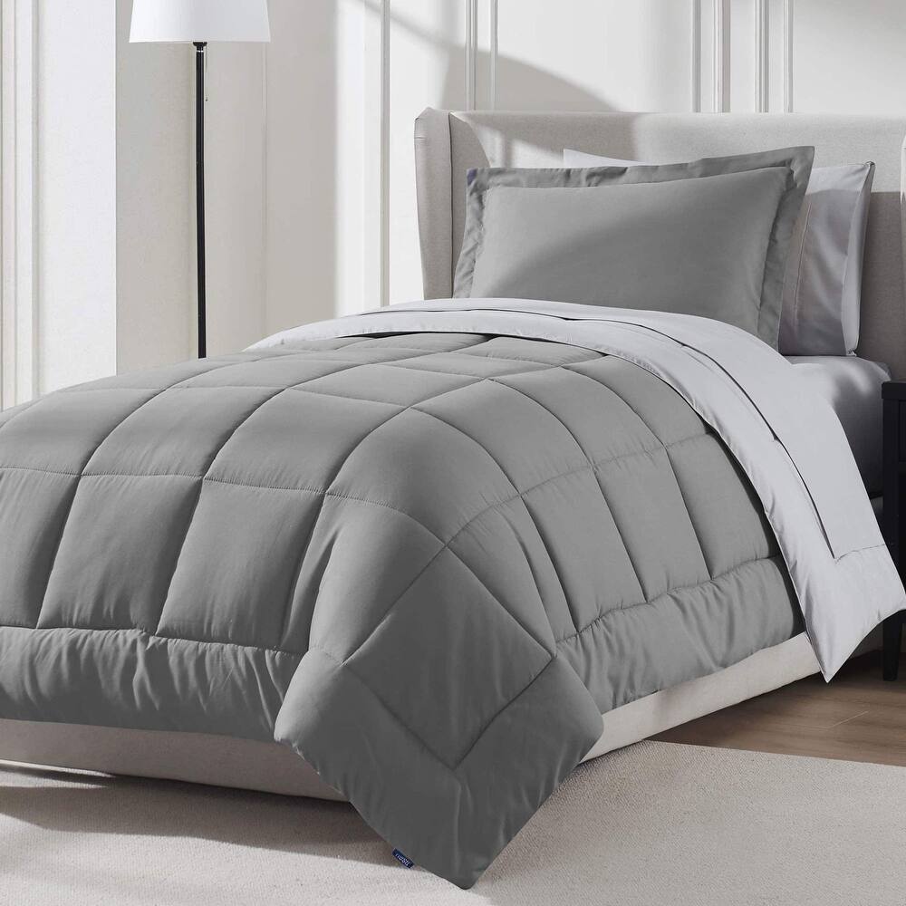 Empyrean Reversible Comforter Set Bed in a Bag with Cooling Pillow