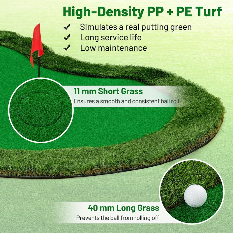 Costway 10 x 3.3/5 FT Golf Putting Green Professional Golf Training