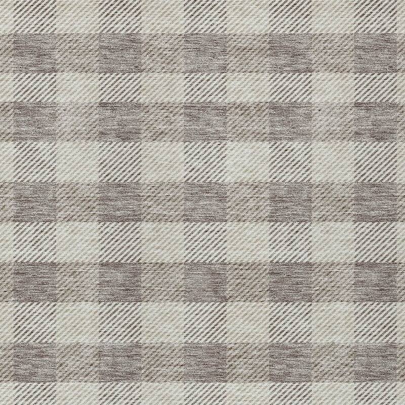 HomeRoots Plaid Transitional Rectangle Outdoor Rug
