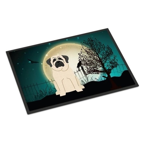 Carolines Treasures BB2207JMAT Halloween Scary Mastiff White Indoor or Outdoor Mat 24 x 0.25 x 36 in.