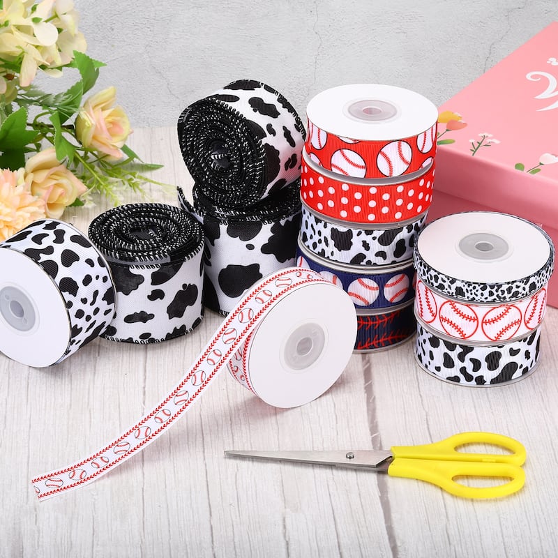 Ribbon for Gift Wrapping, 1pcs Cow Print Ribbons