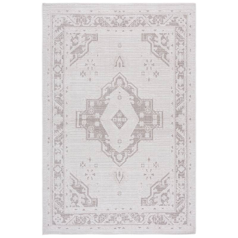 SAFAVIEH Hammock Gerborg Machine Washable Rug - Ivory/Grey - 5'3" x 7'6"