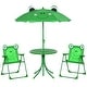 preview thumbnail 2 of 19, Outsunny Kids Folding Picnic Table and Chair Set Frog Pattern - 19.75" L x 19.75" W x 18" H