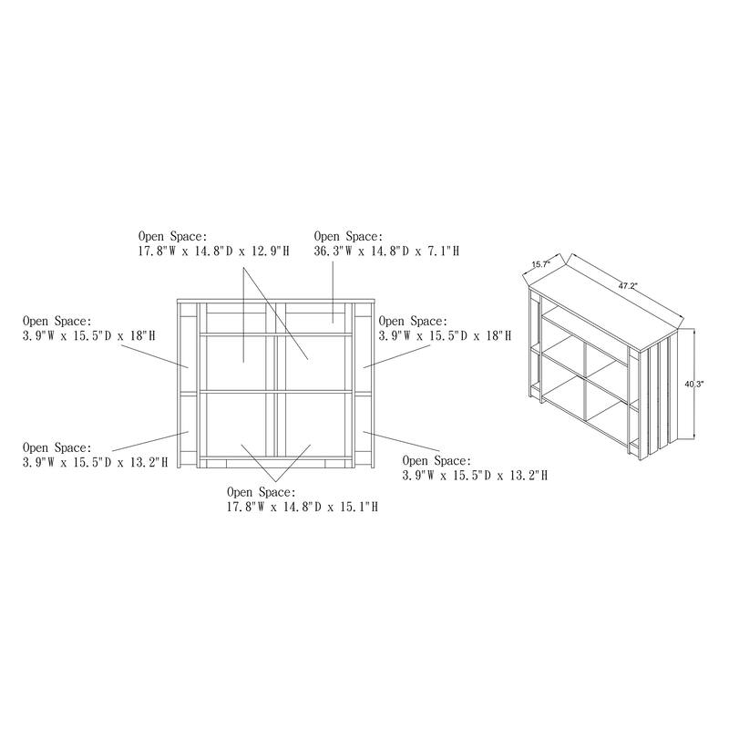 DH BASIC Transitional Espresso 9-bottle Storage Buffet by Denhour