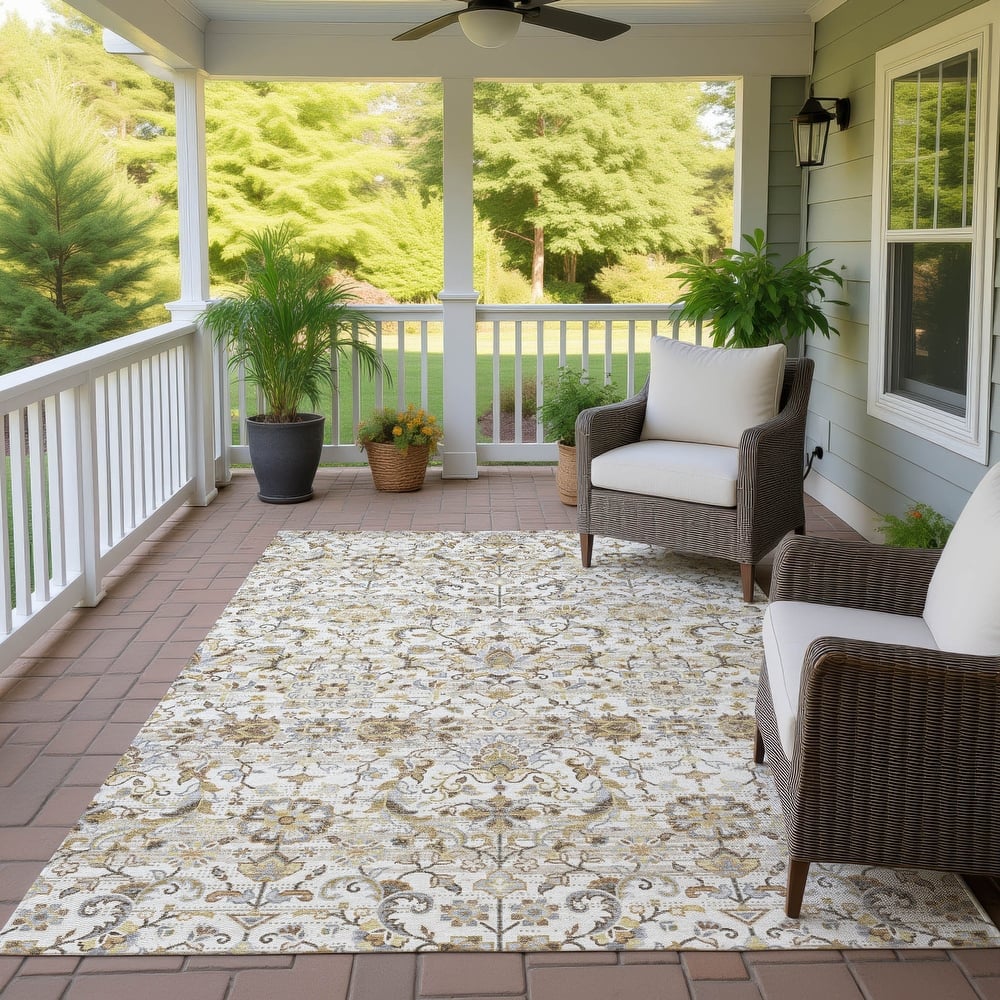 Machine Washable Indoor/ Outdoor Vintage Evie Chantille Rug