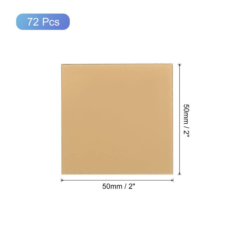 72Pcs Mosaic Mirror Tiles, Self-Adhesive Glass Stickers