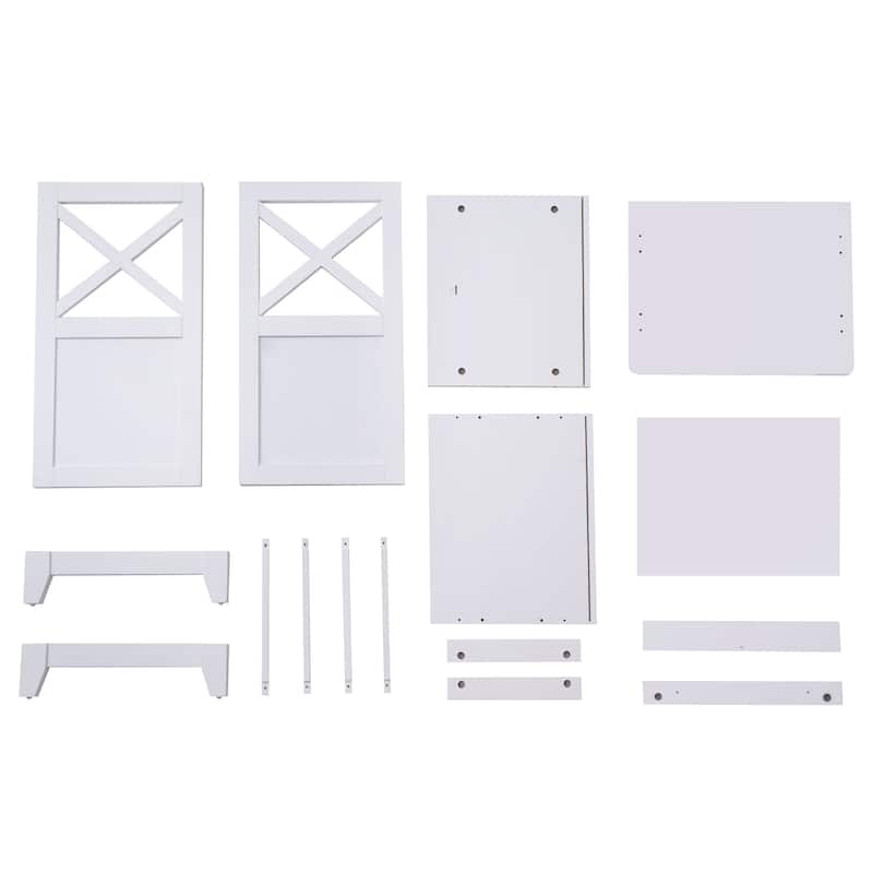 Royalcraft's 2-Drawer White Wooden Nightstands Storage Cabinet