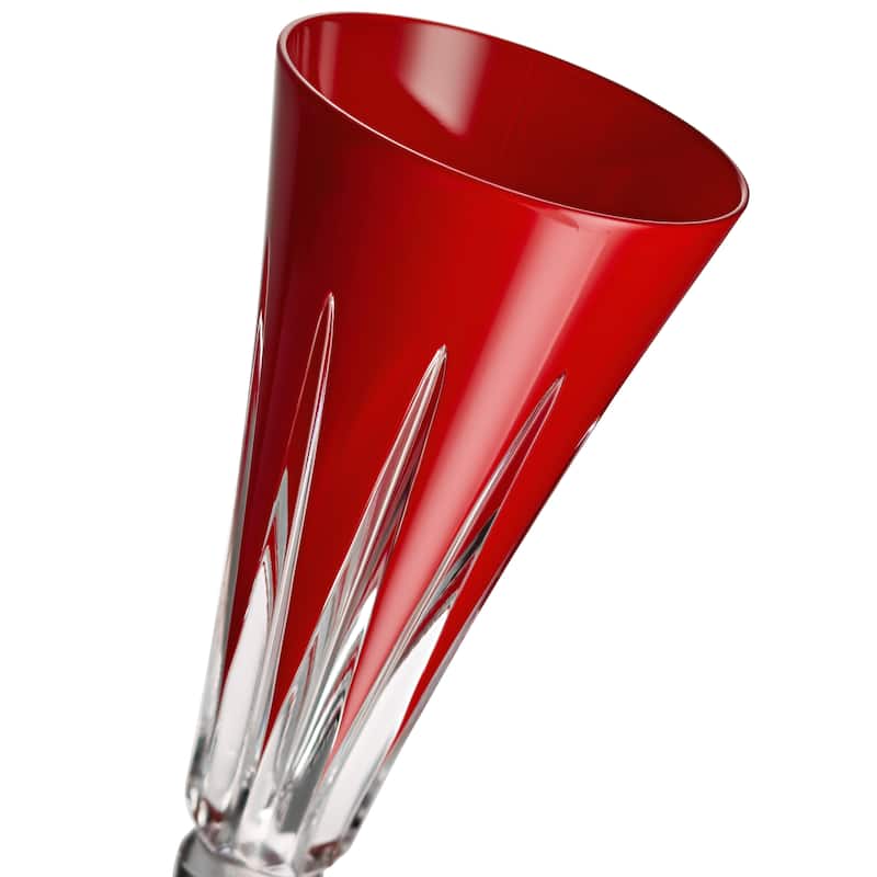 Waterford New Year Flutes Firework, Set of 2, Red