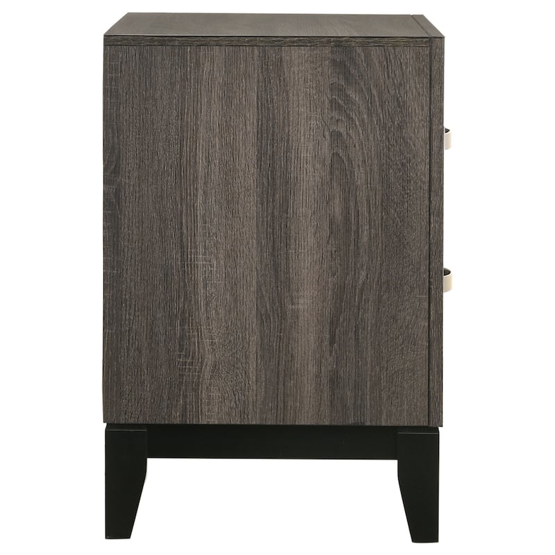 Watson Transitional 2-drawer Nightstand Grey Oak