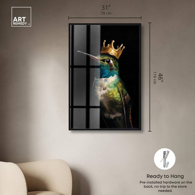 Crowned Azure Bird I Shadowbox by Art Remedy