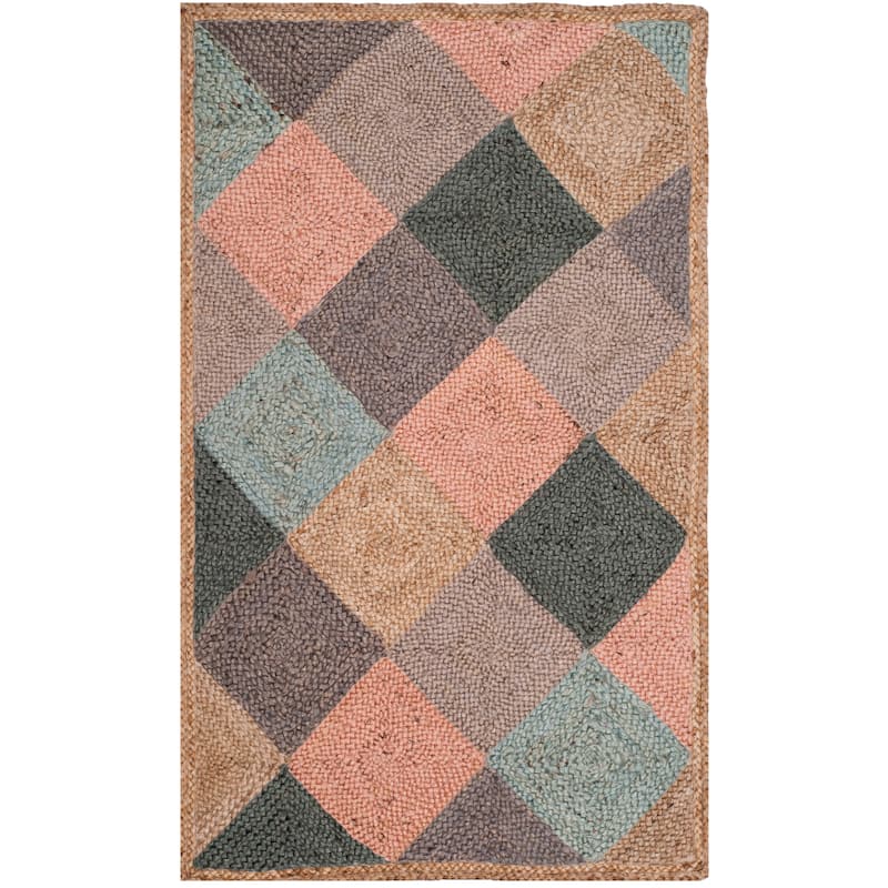 SAFAVIEH Handmade Natural Fiber Serin Diamond Jute Rug