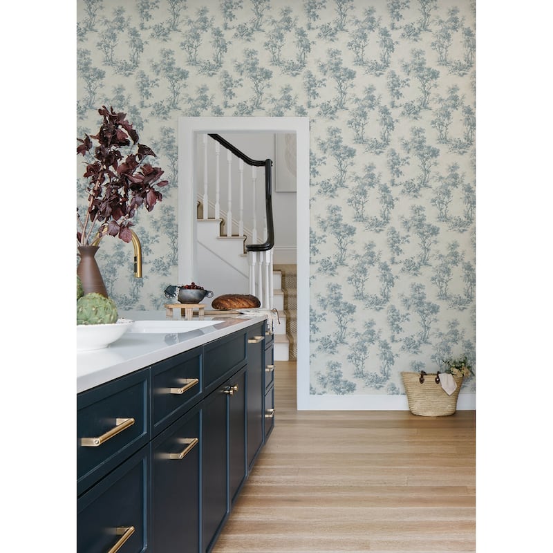 Chris Loves Julia x A-Street Prints Sainsbury Light Blue Forest Wallpaper