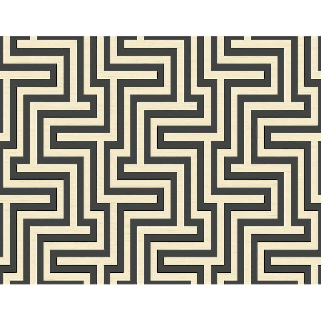 Seabrook Designs Martinique Geometric Maze Unpasted Wallpaper