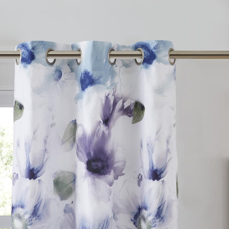 Nanshing Leela Set of 2 Floral Grommet Grommet Curtains - 37" X 84"