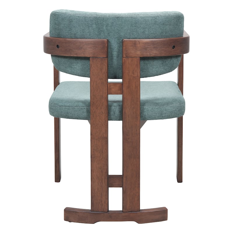 Poly Dining Chair Moss Gray & Walnut