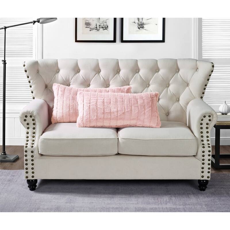 Decorative Supermink Solid Throw Pillow Covers Set of 2, NO INSERT - 14'' x 26'' - Soft Pink