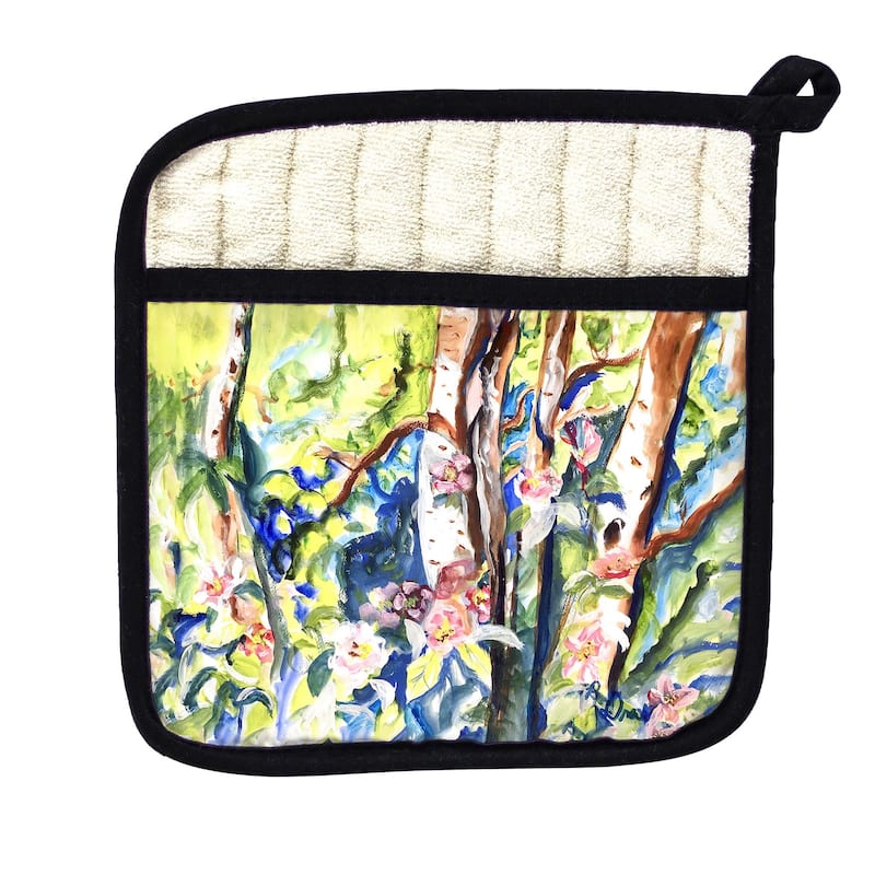 Birch Tree Wood Pot Holder - 9x9