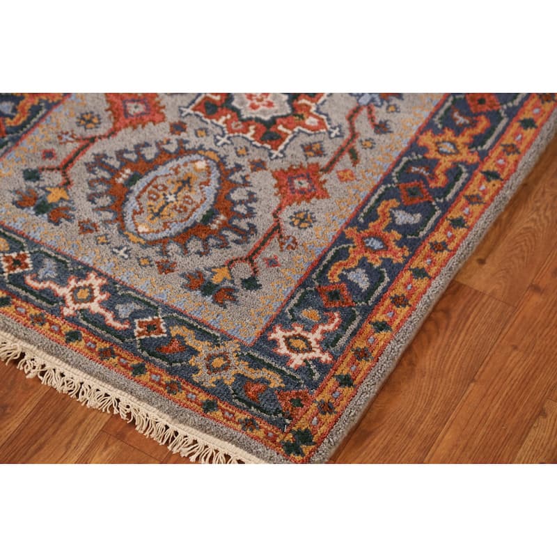 Traditional Heriz Serapi Indian Runner Rug Handmade Wool Carpet - 2'7" x 7'11"