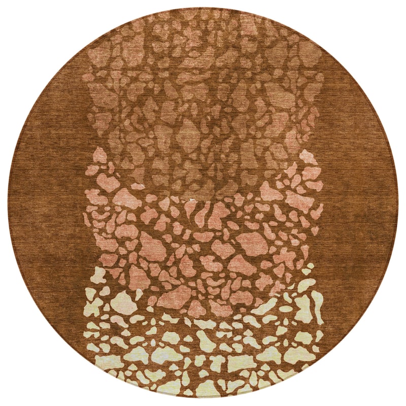 HomeRoots Abstract Transitional Rectangle Outdoor Rug