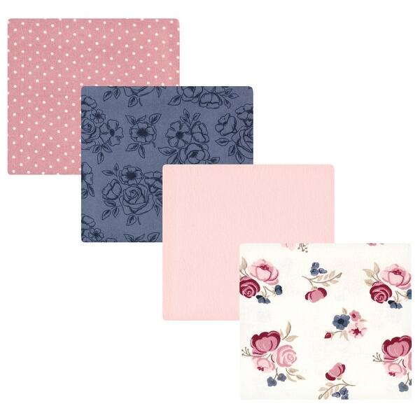 slide 1 of 1, Hudson Baby Infant Girl Cotton Flannel Receiving Blankets, Dusty Rose Floral, One Size - Dusty Rose Floral - One Size One Size - Dusty Rose Floral