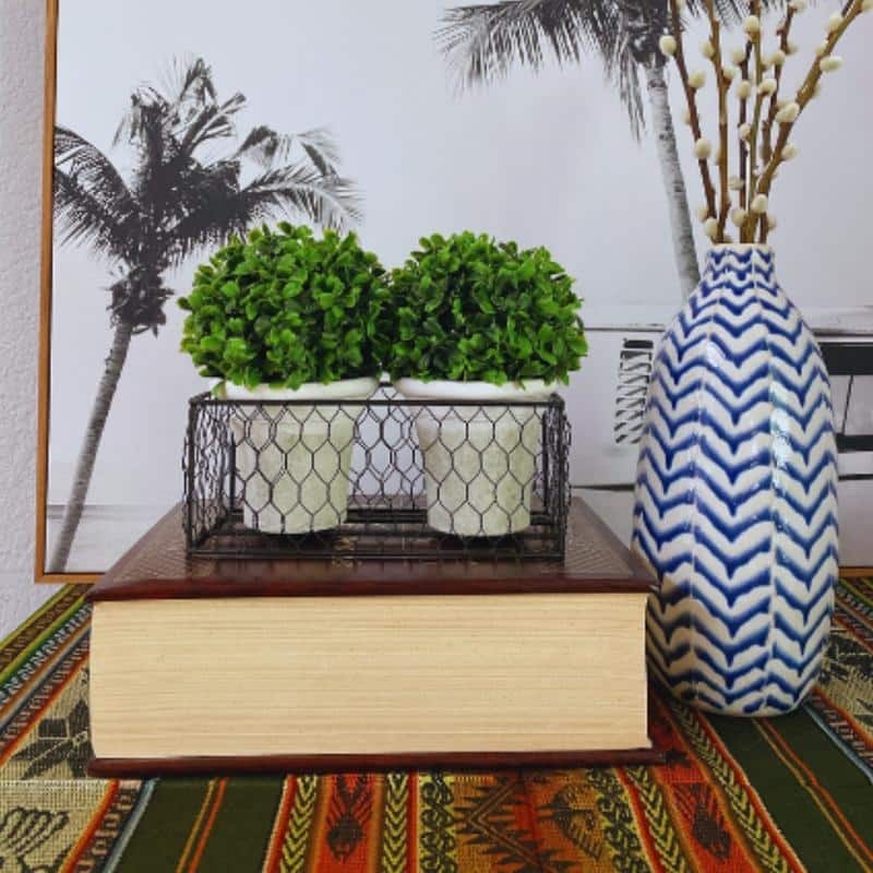 Artificial Topiary, Metal Basket - 8'6" x 13' - 8'6" x 13'