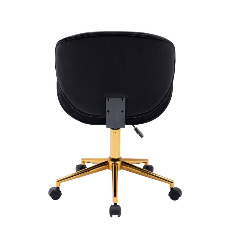 Porthos Home Rudi Office Chair, PU or Fabric or Velvet Upholstery, Chrome Legs