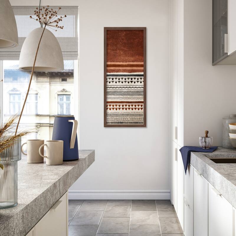 Amanti Art Framed Fabric Pinboard Kilim Kiremit2 by Emel Tunaboylu Printed Bulletin Board