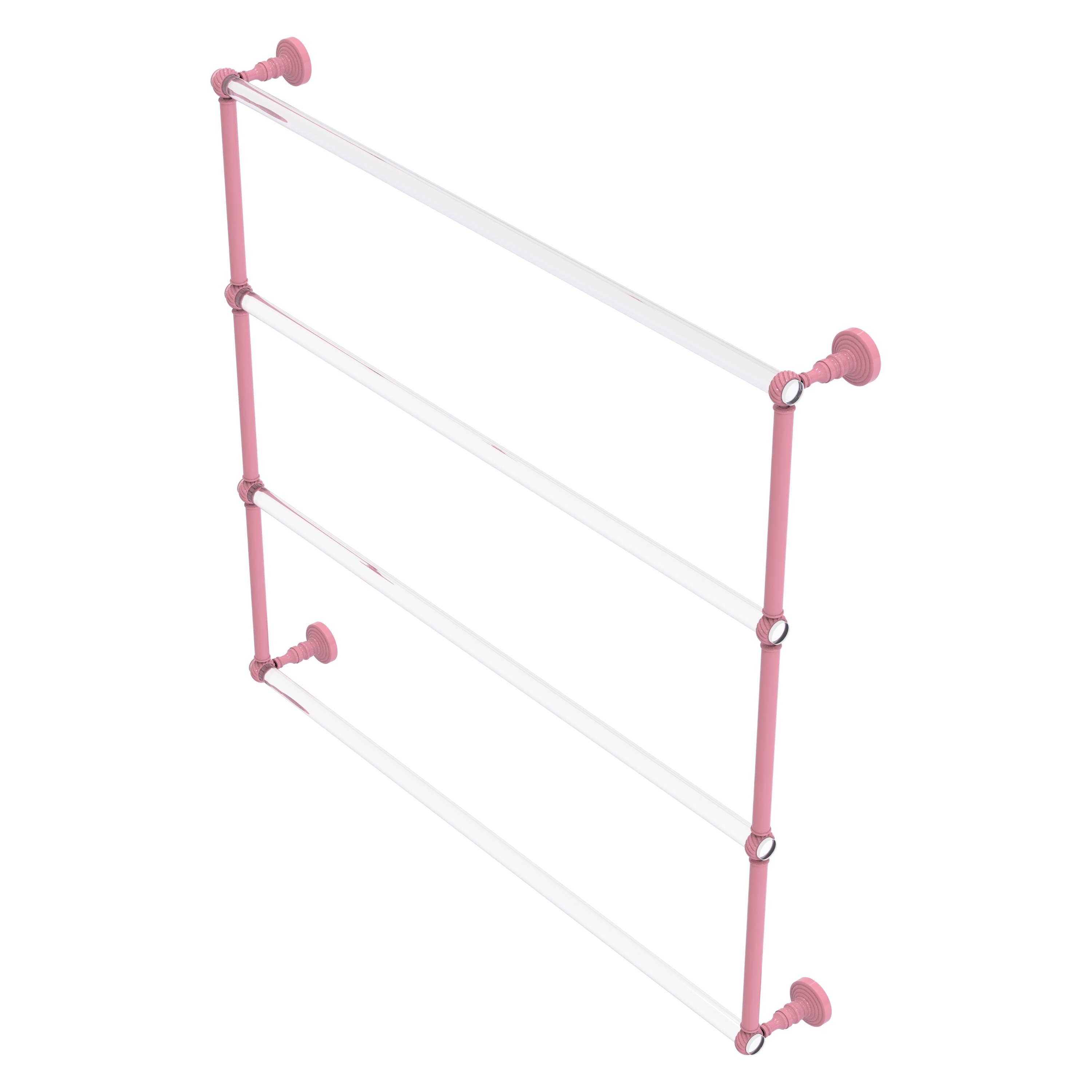 Allied Brass Pacific Grove Collection 4 Tier 24 Inch Ladder Towel Bar with Twisted Accents
