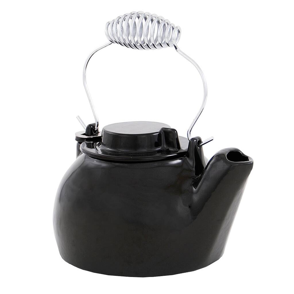 Minuteman International Enameled Humidifying Kettle, 9.25 Inch Tall, Black