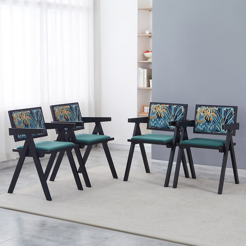 Armrest Solid Wood Dining Chair, Living Room Chair