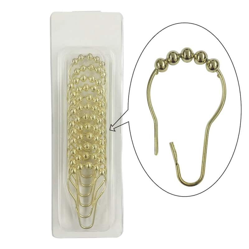 Brass Shower Curtain Ring Roller Ball 12 pieces