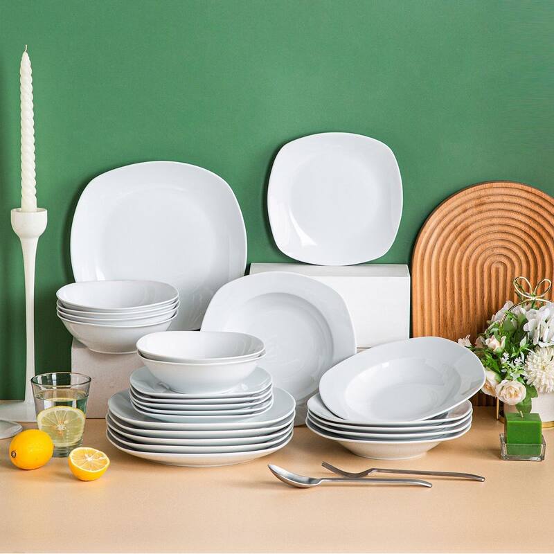 MALACASA Elisa 24-Piece Dinnerware Set (Service for 6)