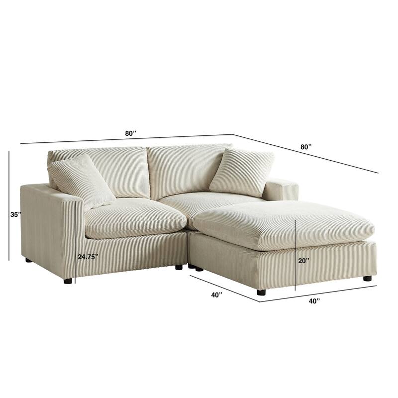 Cambrai Modular 3-piece Chofa by Greyson Living