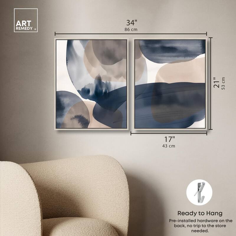 Rust and Noir Canvas Set of 2 by Art Remedy