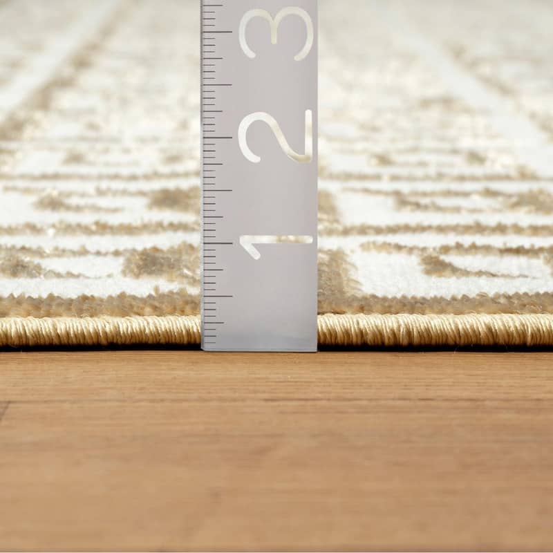 Luxe Weavers Geometric Metallic High and Low Fibers Area Rug