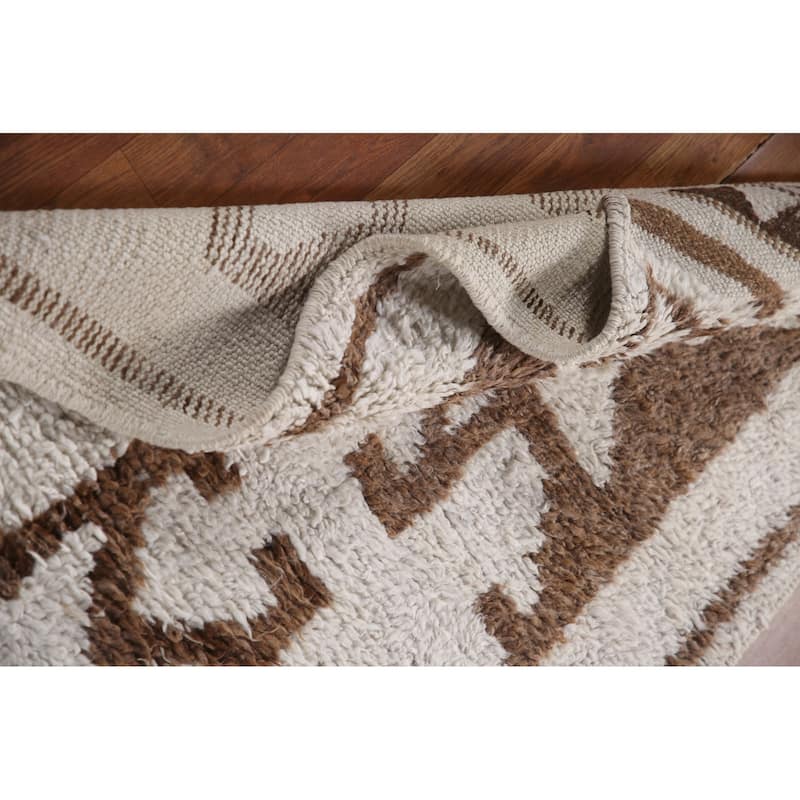 Plush Tribal Turkish Anatolian Runner Rug Hand-knotted Wool Carpet - 3'2"x 11'4"
