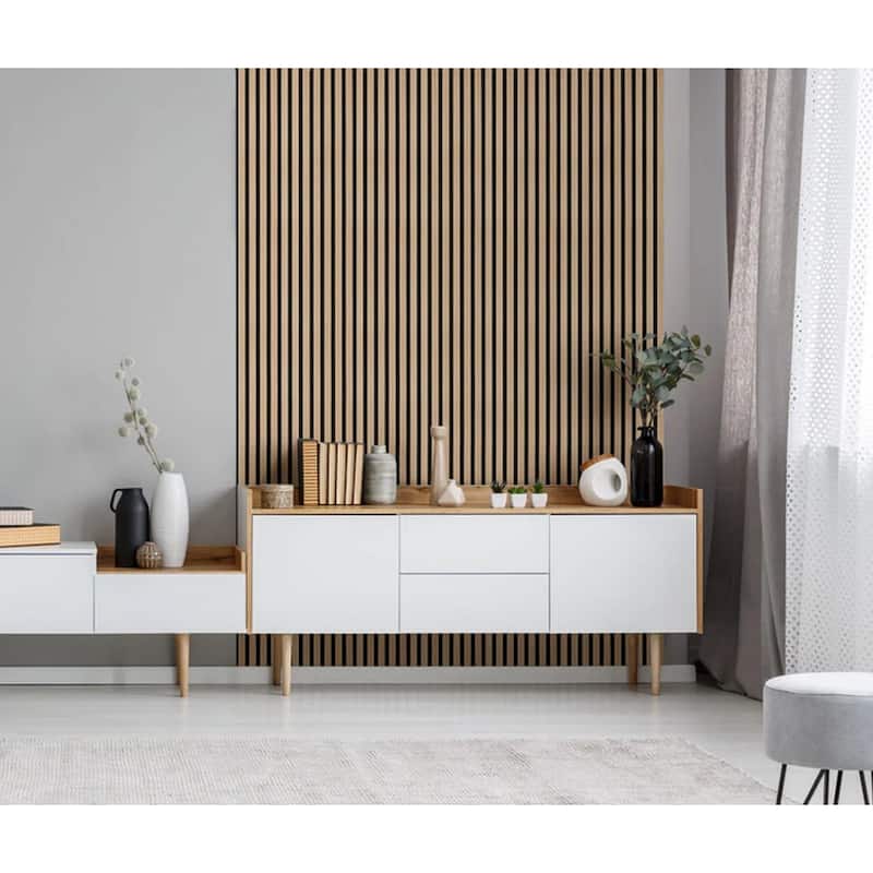 94 in. x 23.6 in x 0.8 in. Acoustic Vinyl Wall Cladding Siding Board - 1pc